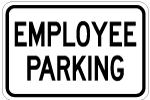 ar-103 employee parking only sign